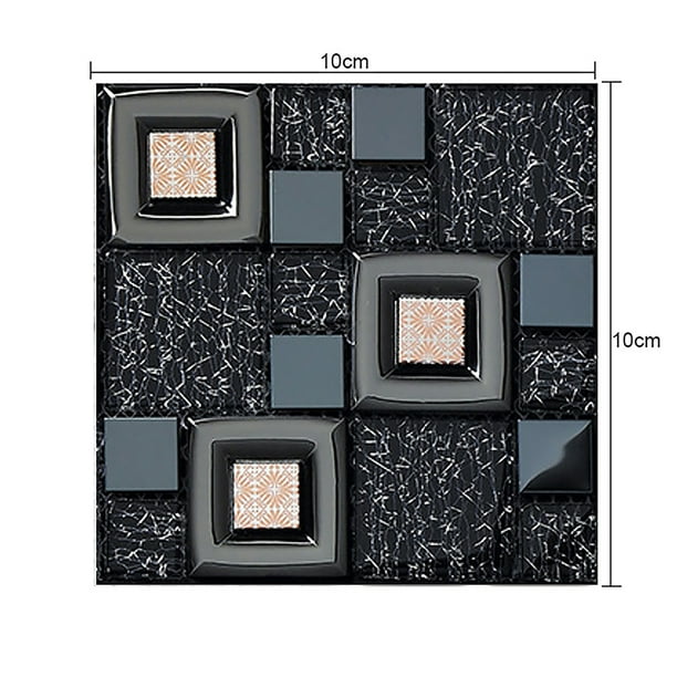 PVC Mosaic Self-adhesive Bathroom Kitchen Decals Decor Home Wall 3D Tile Sticker PVC Mosaic Self-adhesive Bathroom Kitchen Decals Decor Home Wall 3D Tile Sticker